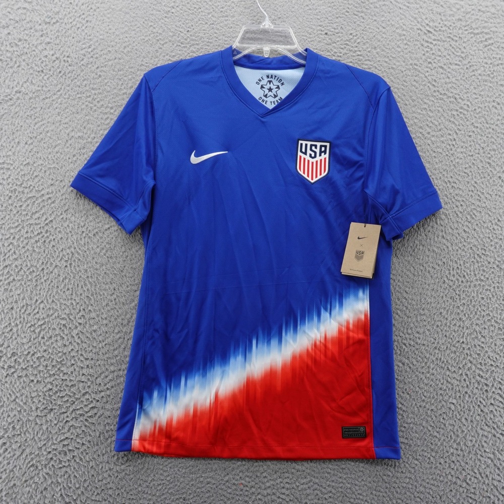 Nike USMNT Soccer Jersey Mens Medium‎ Blue Red White USA NEW